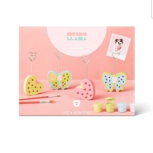 Mondo Llama Valentines Craft Wood Doy Activity Paint Your Own Photo Holders Kit